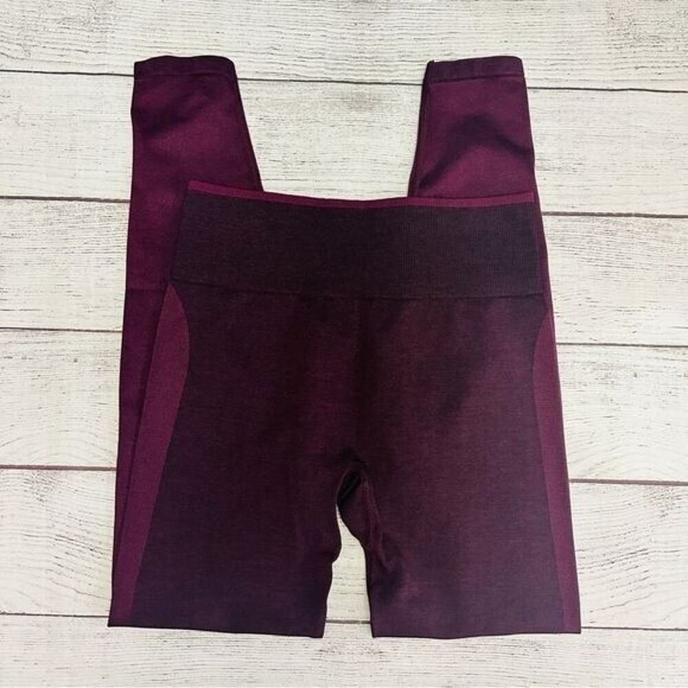 Victoria's Secret Leggings Womens Small Burgundy Seamless High Waist Workout